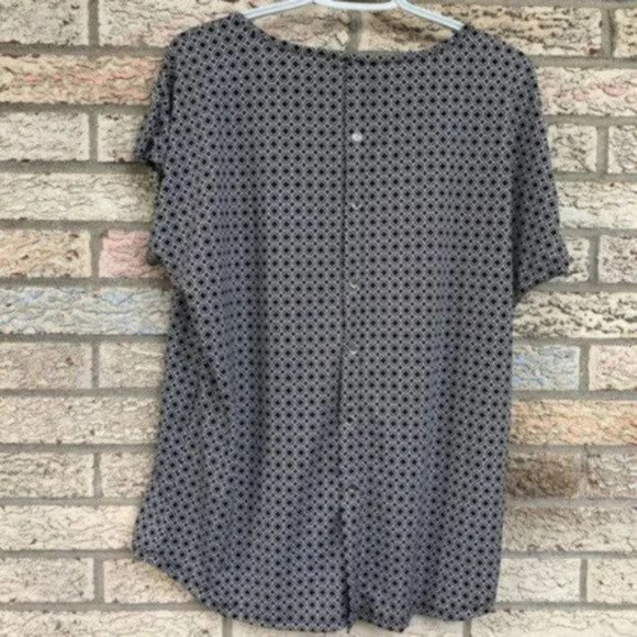 Jonathan Martin black grey geometric pattern top Large - Picture 4 of 7